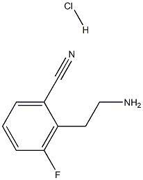 2-(2-aminoethyl)-3-fluorobenzonitrile hydrochloride Structure