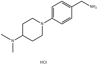 1-(4-(AMINOMETHYL)PHENYL)-N,N-DIMETHYLPIPERIDIN-4-AMINE DIHYDROCHLORIDE 구조식 이미지