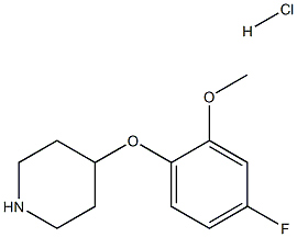 4-(4-FLUORO-2-METHOXYPHENOXY)PIPERIDINE HYDROCHLORIDE 구조식 이미지