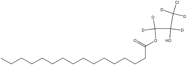 3-CHLORO-1,2-PROPANEDIOL-1,1,2,3,3-D5 1-PALMITATE STANDARD 구조식 이미지