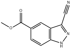 Methyl 3-cyano-1H-indazole-5-carboxylate Structure