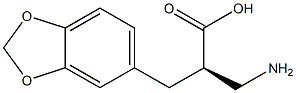 (R)-3-amino-2-(benzo[d][1,3]dioxol-5-ylmethyl)propanoicacid Structure