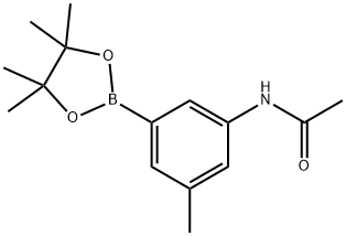 N-(3-methyl-5-(4,4,5,5-tetramethyl-1,3,2-dioxaborolan-2-yl)phenyl)acetamide 구조식 이미지