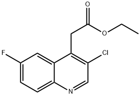ethyl 2-(3-chloro-6-fluoroquinolin-4-yl)acetate Structure