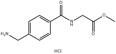 methyl 2-{[4-(aminomethyl)phenyl]formamido}acetate hydrochloride Structure