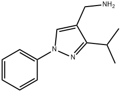 [1-phenyl-3-(propan-2-yl)-1H-pyrazol-4-yl]methanamine 구조식 이미지