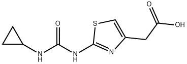 2-{2-[(cyclopropylcarbamoyl)amino]-1,3-thiazol-4-yl}acetic acid Structure