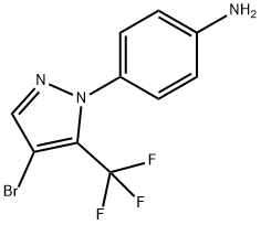 4-[4-bromo-5-(trifluoromethyl)-1H-pyrazol-1-yl]aniline Structure