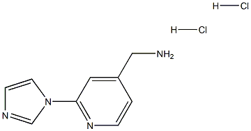 [2-(1H-imidazol-1-yl)pyridin-4-yl]methanamine dihydrochloride Structure