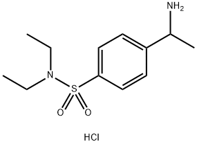 4-(1-aminoethyl)-N,N-diethylbenzene-1-sulfonamide hydrochloride Structure