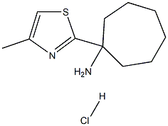 1-(4-methyl-1,3-thiazol-2-yl)cycloheptan-1-amine hydrochloride Structure