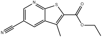 ethyl 5-cyano-3-methylthieno[2,3-b]pyridine-2-carboxylate Structure