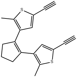 1,2-bis(5-ethynyl-2-methylthiophen-3-yl)cyclopent-1-ene Structure