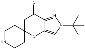 2'-(tert-Butyl)-2'h-spiro[piperidine-4,5'-pyrano[3,2-c]pyrazol]-7'(6'h)-one Structure