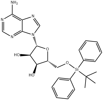 Adenosine, 5'-O-[(1,1-dimethylethyl)diphenylsilyl]- Structure