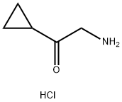 2-amino-1-cyclopropylethan-1-one hydrochloride 구조식 이미지