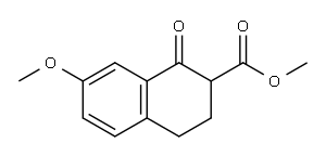 methyl 1,2,3,4-tetrahydro-7-methoxy-1-oxo-2-naphthalenecarboxylate 구조식 이미지