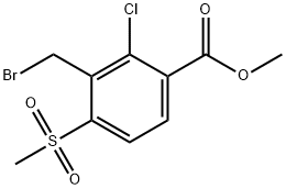methyl 3-bromomethyl-2-chloro-4-methyl-sulfonylbenzoate 구조식 이미지