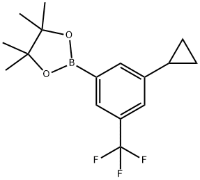 2-(3-cyclopropyl-5-(trifluoromethyl)phenyl)-4,4,5,5-tetramethyl-1,3,2-dioxaborolane Structure