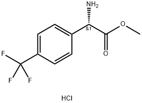 METHYL(2S)-2-AMINO-2-[4-(TRIFLUOROMETHYL)PHENYL]ACETATE HYDROCHLORIDE 구조식 이미지