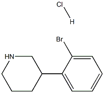 3-(2-bromophenyl)piperidine hydrochloride Structure
