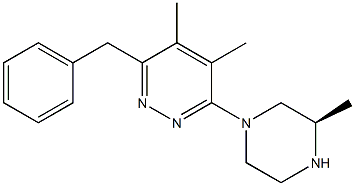 (R)-3-Benzyl-4,5-dimethyl-6-(3-methylpiperazin-1-yl)pyridazine Structure