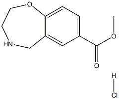 methyl 2,3,4,5-tetrahydrobenzo[f][1,4]oxazepine-7-carboxylate hydrochloride Structure