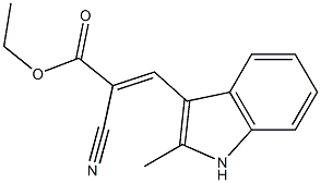 ethyl 2-cyano-3-(2-methyl-1H-indol-3-yl)acrylate 구조식 이미지