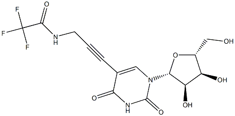 5-[3-(Trifluoroacetyl)aminopropyn-1-yl]uridine Structure