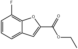 2-Benzofurancarboxylic acid, 7-fluoro-, ethyl ester Structure