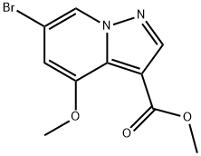 Pyrazolo[1,5-a]pyridine-3-carboxylic acid, 6-bromo-4-methoxy-, methyl ester Structure