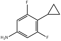 Benzenamine, 4-cyclopropyl-3,5-difluoro- Structure