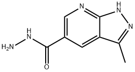 1H-Pyrazolo[3,4-b]pyridine-5-carboxylic acid, 3-methyl-, hydrazide Structure