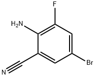 2-AMINO-5-BROMO-3-FLUORO-BENZONITRILE Structure