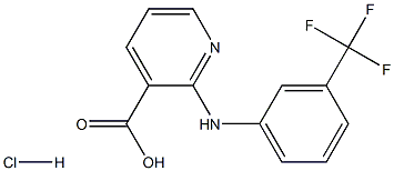 2-{[3-(trifluoromethyl)phenyl]amino}pyridine-3-carboxylic acid hydrochloride Structure