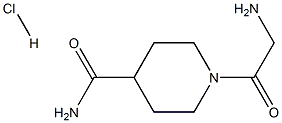 1-(2-aminoacetyl)piperidine-4-carboxamide hydrochloride Structure