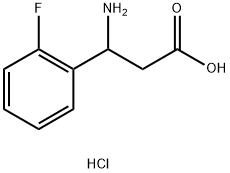 3-AMINO-3-(2-FLUOROPHENYL)PROPANOIC ACID HYDROCHLORIDE Structure