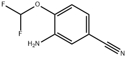 3-amino-4-(difluoromethoxy)benzonitrile 구조식 이미지