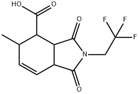 5-methyl-1,3-dioxo-2-(2,2,2-trifluoroethyl)-2,3,3a,4,5,7a-hexahydro-1H-isoindole-4-carboxylic acid Structure