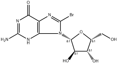 8-Bromo-9-(beta-D-xylofuranosyl)guanine 구조식 이미지