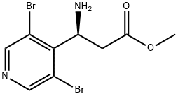 METHYL (3S)-3-AMINO-3-(3,5-DIBROMO(4-PYRIDYL))PROPANOATE Structure