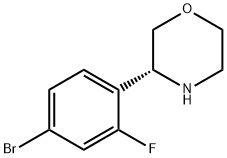 (3R)-3-(4-BROMO-2-FLUOROPHENYL)MORPHOLINE Structure