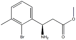 METHYL (3R)-3-AMINO-3-(2-BROMO-3-METHYLPHENYL)PROPANOATE Structure