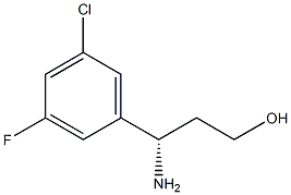 (3S)-3-AMINO-3-(5-CHLORO-3-FLUOROPHENYL)PROPAN-1-OL Structure