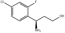 (3R)-3-AMINO-3-(4-CHLORO-2-FLUOROPHENYL)PROPAN-1-OL Structure