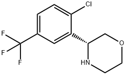 (3R)-3-[2-CHLORO-5-(TRIFLUOROMETHYL)PHENYL]MORPHOLINE Structure