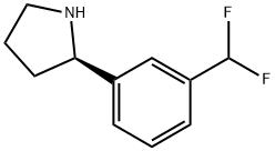 (2R)-2-[3-(DIFLUOROMETHYL)PHENYL]PYRROLIDINE Structure