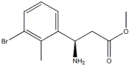 METHYL (3R)-3-AMINO-3-(3-BROMO-2-METHYLPHENYL)PROPANOATE Structure