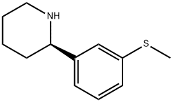 (2R)-2-[3-(methylsulfanyl)phenyl]piperidine Structure
