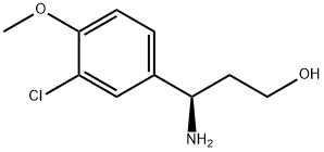 (3R)-3-AMINO-3-(3-CHLORO-4-METHOXYPHENYL)PROPAN-1-OL Structure